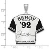 Black Bow Jewelry Sterling Silver Rollie Fingers Signature Enamel Jersey Pendant - 4 of 4