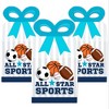 Big Dot of Happiness Go, Fight, Win - Sports - Square Favor Gift Boxes - Baby Shower or Birthday Party Bow Boxes - Set of 12 - 2 of 4