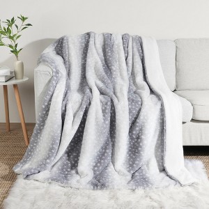 Cozy Bliss Faux Fur Throw Blankets Soft Animal Print Blanket for Couch Bed - 1 of 4