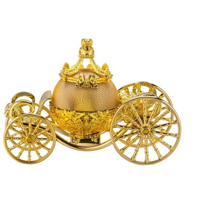 Disney Cinderella's Carriage & Heart Double Dangle Charm, Gold plated