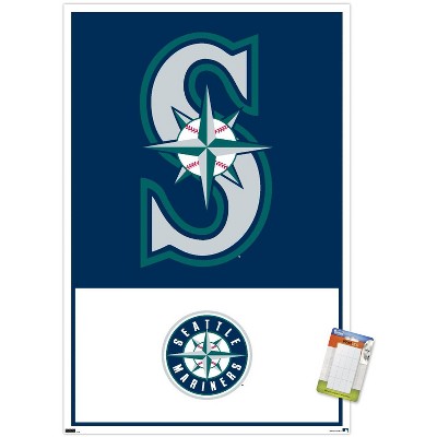 MLB Seattle Mariners - Retro Logo 18 Wall Poster, 22.375 x 34 