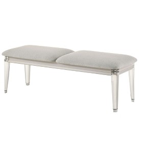 TiramisuBest Button Tufted Bed Bench - Upholstered with Arms & Solid Wood Legs, Black - 1 of 4