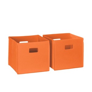 RiverRidge 2pc Folding Toy Storage Bin Set - Orange