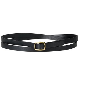 INSPIRE CHIC Women's Adjustable Skinny Leather Fashion Narrow Minimalism Waist Belt - 1 of 4