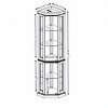 Syemin Decorative Storage Cabinets Corner Curio Cabinet, Collectibles Display Case, Glass Storage Cabinets, Red, 15.31"*15.31"*69.84" - 3 of 4