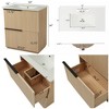 ChicFurnit 30 Inch Bathroom Vanity with Sink Freestanding Storage Cabinet with Full Extention Drawer Fluted Design for Bathroom, 30"*18"*34" - 3 of 4