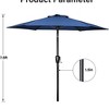 Maggift 7.5 ft Patio Umbrella with Crank Handle and UV Protection for Outdoor Use, Blue, 89.76"*89.76"*96.46" - 4 of 4