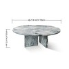 Marble Coffee Table,27.6'' Round Luxury Natural Stone with Unique Veining,Modern Accent Centerpiece for Living Room-Baofuwish - 4 of 4