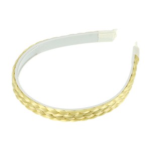 Unique Bargains Women's Double Strands Synthetic Hair Plaited Headband with Teeth 0.67 inch Wide 1 Pc - 1 of 4