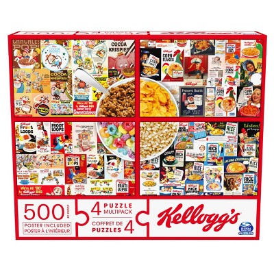 Spin Master Kellogg's Cereal 4 Pack Puzzle Set - 500pc