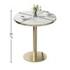 Round Modern Dinning Table 30 inches Bistro Tulip Table with Faux Marble top, Easy Assemble, Sturdy Metal Frame Diameter 30in*28.54in - 2 of 4