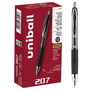 uni-ball uniball 207 Retractable Gel Pens Medium Point 0.7mm Black Ink 12/Pack (33950) - 1 of 4