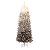GustoWave Snow Flocked Pencil Christmas Tree,Slim Artificial Christmas Tree with Sturdy Metal Stand,Tree Holiday Decoration ,Pink Gradient - 2 of 4
