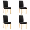 vidaXL Dining Chairs 4 pcs Black Fabric - 2 of 4