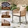 Maggift Patio Seating Sets of 2, Rattan Wicker Patio Furniture Chairs with Cushions for Garden, Deck, Backyard, Poolside, Beige, 18.9"*24.6"*30.5" - 4 of 4
