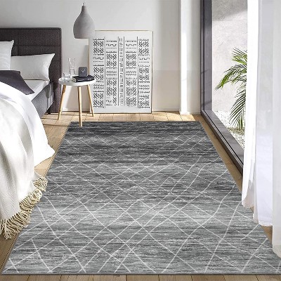 Area Rugs for Living Room Machine Washable Indoor Carpet - Ultra Soft Modern Rug for Bedroom, Dining Room, Office - Non-Slip Low Pile Floor Mat