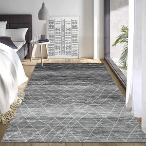 Area Rugs for Living Room Machine Washable Indoor Carpet - Ultra Soft Modern Rug for Bedroom, Dining Room, Office - Non-Slip Low Pile Floor Mat - 1 of 4
