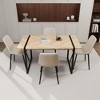 NicBex Dining Table Set for 4 Modern Dining Table with Oak Wooden Tabletop and 4 Suede Chairs for Dining Rooms - 4 of 4