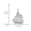 Black Bow Jewelry 10k White Gold Old Dominion Monarchs NCAA Extra Small Pendant - 2 of 3