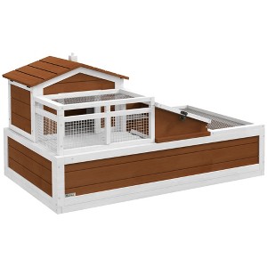 3-Room Tortoise Habitat House w/ Balcony & 2 Stories, 44" x 25.5" x 25" - 1 of 4