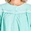 YafeMarte Women’s Long Sleeve Polka Dot Fleece Nightgown with Lace Trim and Ruffle Design - 4 of 4