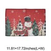 Unique Bargains Christmas Place Mats Flax Red White Green 11.8"x17.7" 2 Pcs - 3 of 4