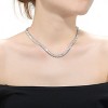 Guili Sterling Silver Tennis Necklace with Princess CZ in 2MM or 4MM—Exquisite, Sophisticated, and Timelessly Elegant. - 3 of 3