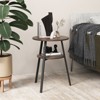 Tangkula 2-tier Accent Coffee Tea Table Nightstand Bedside Table w/ Storage Shelf - 2 of 4