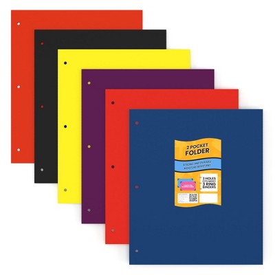 94317: Assorted Paper Folders 3 Holes (100 Packs)