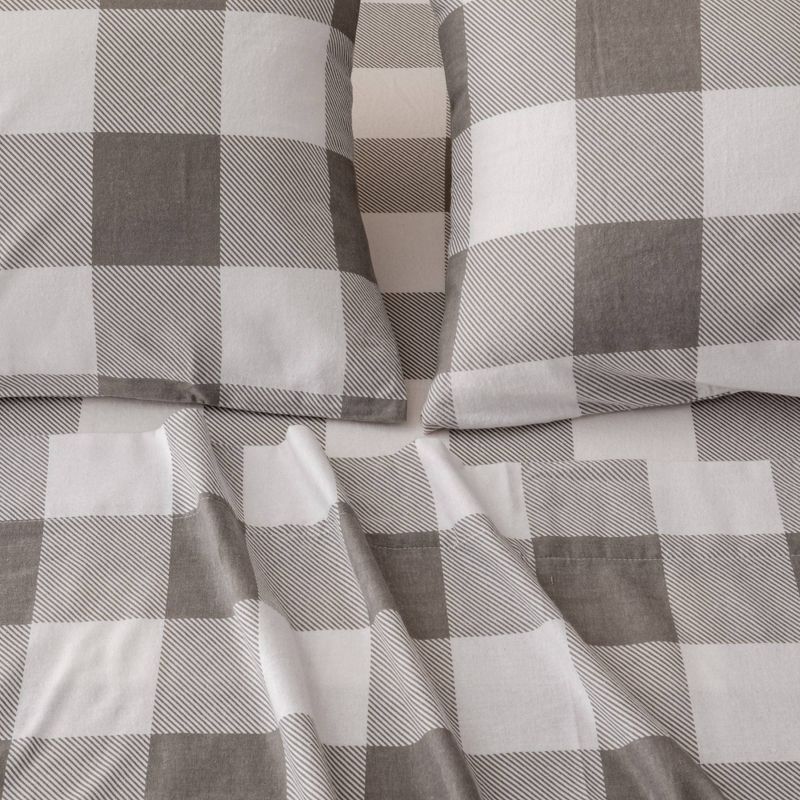 100% Turkish Cotton Classic Printed Flannel Sheet Set - Isla Jade, 1 of 8