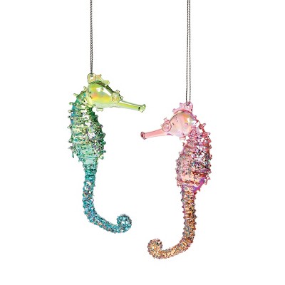 Gallerie II Sparkle Seahorse Ornament, A/2