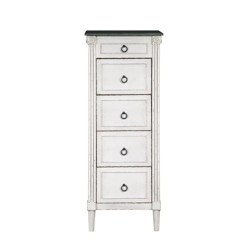 Magg 4 Drawer Jewelry Chest with Flip Up Mirror Antique White/Antique Gray Two Tone - HOMES: Inside + Out, 5 of 13