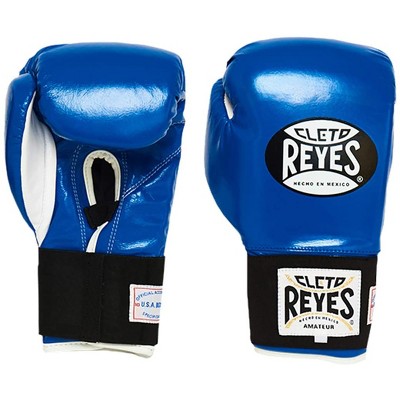 Cleto Reyes Amateur Hook and Loop Training Boxing Gloves - Blue