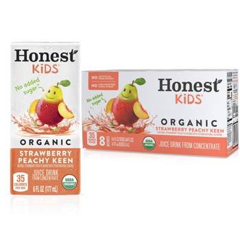 Honest Kids Organic Strawberry Peach Keen Juice Drink - 8pk/6 fl oz Boxes