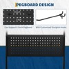 Fishing Rod Holders for Garage, Fishing Rod Storage Rack with Hooks & Wheels, Baker's Racks, Fish Pole Stand Organizer with Pegboard for Fishing Gear - 4 of 4