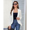 Coolmee Womens Casual Blazer Long Sleeve Open Front Ruffle Work Office Cardigan Jackets - 3 of 4