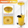 20 Gallon Waste Oil Drain Tank, Portable Air Operated Drainer, Adjustable Funnel 38"-65", 15" Funnel, 360° Wheels & Toolbox, Fluid Transfer - 3 of 4