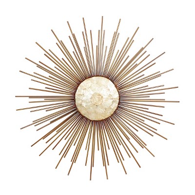 Glam Capiz Decorative Wall Sculpture Bronze - Olivia & May