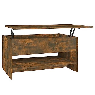 vidaXL Coffee Table Smoked Oak 31.5"x19.7"x15.7" Engineered Wood