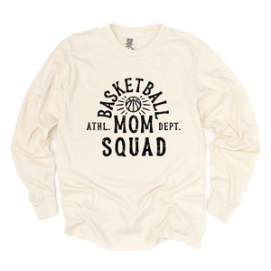 Simply Sage Market Basketball Mom Squad Garment Dyed Long Sleeve - S - Ivory - 1 of 4