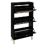 Vynxaria  3 Door Shoe Rack, Freestanding Modern Shoe Storage Cabinet, for Entryway - 4 of 4