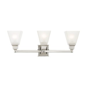 Livex Lighting Mission 3 - Light Vanity in  Polished Nickel - 1 of 2