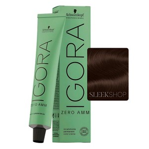 Schwarzkopf Professional Igora Zero AMM Ammonia-Free Permanent Color Creme - Hair Dye Haircolor - 1 of 3