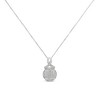 Haus of Brilliance Silver 1/3 cttw Diamond Ribbon and Circle Cluster Pendant Necklace - 2 of 4