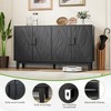 VYNXARIA Modern Buffet Cabinet with Irregular Geometry Design for Versatile Storage - 4 of 4