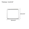 Unique Bargains Square Hollow Open Bezel Linking Ring for Jewelry Making 20 Pcs - 2 of 4