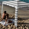 Sunnylife Beach Cabana Casa Fes Navy White Stripe 78"x78" UPF50 Shade Tent - 4 of 4