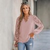 Women's Floral Lace Scalloped V Neck Top - Cupshe - 2 of 4
