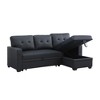 Dolonm Upholstered Pull-Out Sectional Sofa with Storage Chaise, Converts to Twin Sleeper, Removable Back Cushions - 2 of 4