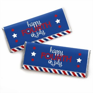 Big Dot of Happiness 4th of July - Candy Bar Wrapper Independence Day Party Favors - Set of 24 - 1 of 4